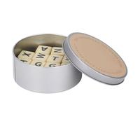 Fdit Dadi da Gioco in Plastica con Lettere di Scrabble, Lucidati a Mano, Motivi Strutturati, Pratica Educativa di Ortografia, Divertente Gioco Linguistico, Set da Viaggio con Custodia