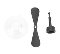 Fdit Decorativa per Casco Moto con Ventosa, Novità Attacco Girevole in Plastica e Gomma Blu per Caschi Bici, Mobile 8,5 Cm per Stile Personale (BLACK)