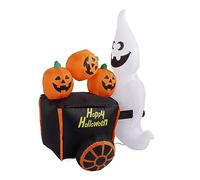 Fdit Decorazione Fantasma Gonfiabile di Halloween da 1,8 M con Luci a LED e Ventilatore IP44 Impermeabile per Feste in Giardino All'aperto (Spina europea 220-240v)