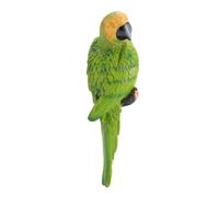 Fdit Decoro di Pappagalli Finti, Decorazione del Pappagallo Artificiale Montaggio Appeso Montaggio di Resina Life Parrot Statue per il Giardino da Giardino da Giardino Muro del Prato (Sinistro verde)
