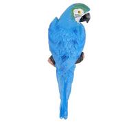 Fdit Decoro di Pappagalli Finti, Decorazione del Pappagallo Artificiale Montaggio Appeso Montaggio di Resina Life Parrot Statue per il Giardino da Giardino da Giardino Muro del Prato (Sinistro blu)