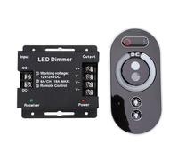 Fdit Dimmer LED, Telecomando RF a 3 CC da 12 V a 24 V, Funzione di Memoria per Strisce Luminose LED, Controller di luminosità Wireless con Portata di 65 Piedi