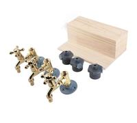 Fdit Dispenser per Whisky con Rubinetto per Birra in Legno Dispenser per Bevande per Feste da Bar in Casa, Regalo per la Festa del papà (Tre prese)