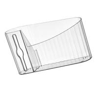 Fdit Dispenser Trasparente per Sacchetti della Spazzatura, Supporto da Parete per Sacco della Spazzatura, Supporto per Rotolo, Salvaspazio, con Facile Installazione per, Bagno (Bianco trasparente)