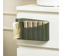 Fdit Dispenser Trasparente per Sacchetti della Spazzatura, Supporto da Parete per Sacco della Spazzatura, Supporto per Rotolo, Salvaspazio, con Facile Installazione per, Bagno (Verde trasparente)