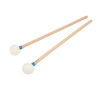 Fdit Drum Mallet Accessory Premium Testa di Feltro Maniglia in Legno Non Slip 2pcs Mallet Batteria per SNARE (BLUE)