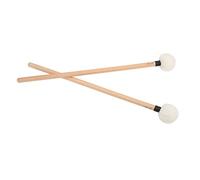 Fdit Drum Mallet Accessory Premium - Testa in feltro con manico in legno non slip - 2 pezzi per batteria SNARE (BLACK)