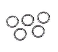 Fdit Durevole Moschettone Rotondo in Lega di Zinco con Clamp/Holder a Molla, Strumento Portachiavi, Set da 5 Pezzi per Portachiavi