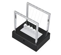 Fdit Elegante Sfera a Pendolo per Equilibrio, Decorazione da Tavolo per Fisica Rilassante per Ufficio, in Plastica ABS Nera