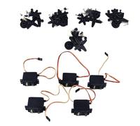 Fdit Equipaggiamento in plastica: Kit Servomotore per Barche Robot RC, 5 55 G di Servomotore e Braccia di 180 Gradi Angolo per Controllo del Movimento Preciso