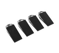 Fdit Fermaporte 4 Pezzi in Acciaio Inox e Gomma Antiscivolo, Resistente, per Fondo Porta, per Casa Ufficio Dormitorio, Tutte le Superfici