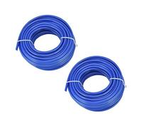Fdit Filo per Decespugliatore Rotondo da 2 Pezzi da 4 Mm, Filo per Tosaerba a Basso Rumore in Nylon con Colore Blu, Adatto per la Maggior Parte dei Decespugliatori (10m)