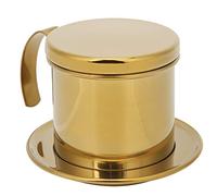 Fdit Filtro per caffè in Acciaio Inossidabile, Macchina per caffè Americano Vietnamita con Design Staccabile a Rete Fine, per Uso Domestico in o in Ufficio (GOLD)