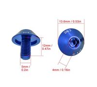 Fdit G-510 2pcs M5 * 12 Mm per Bottiglia in Bicicletta per Bottiglia a Vite a Vite a, Viti Bulloni in Lega di Bici in Lega Anti-Russa per Freno a Disco o Gabbia di, per Gli Appassionati di Bici
