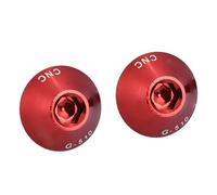 Fdit G-510 2pcs M5 * 12 Mm per Viti per Bombole di Biciclette, Viti di Bici in Metallo a Controllo in Alluminio a Lungo Termine, Facili da Installare per Gabbie per Bottiglie D'acqua o Freno a (rosso)