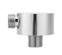 Fdit G1/2 Connettore per Tubo Doccia in Ottone Uscita Doccia Raccordo a Gomito per Doccetta con Placcatura in Argento Accessori da Bagno Durevoli e Resistenti Alla Ruggine