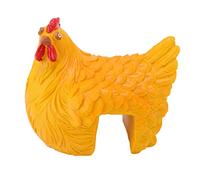 Fdit Gallina con Scaletta con Clip in Resina, Ornamento Squisito Realistico, Ideale per Giardini, Cortili, Cortili, Realizzata in Resina di