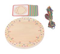 Fdit Geoboard in Legno Promuove Lo Sviluppo Intellettuale e L'educazione Precoce dei Bambini, Materiale in Legno Durevole per L'interazione Genitore-Figlio, Adatto per la Casa e Le Istituzioni