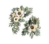 Fdit Ghirlande Floreali Artificiali, Decorazione con Rose Color Champagne