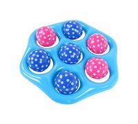 Fdit Giocattolo Gonfiabile in Plastica per Giochi D'Acqua, Giocattolo Esagonale per Giochi D'Acqua con 7 Palline Gioco di Lancio per Bambini Piscina All'aperto Divertimento in Spiaggia (turchese)