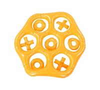Fdit Giocattolo Gonfiabile in Plastica per Giochi D'Acqua, Giocattolo Esagonale per Giochi D'Acqua con 7 Palline Gioco di Lancio per Bambini Piscina All'aperto Divertimento in Spiaggia (ORANGE)