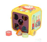 Fdit Giocattolo Musicale per Bambini, Luce Musicale, Funzione Smart Home, Set a Sei Lati per Bambini, Materiale Sicuro (YELLOW)