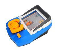 Fdit Giocattolo Volante Blu per Auto da Corsa Gioco di Guida Simulato con Audio per Bambini, Allenamento Visivo, Doppia Alimentazione, Materiale ABS Sicuro per Divertimento all'Aria Aperta