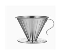 Fdit Gocciolatore per caffè, Filtro a Cono Riutilizzabile in Acciaio Inossidabile per 2 3 Tazze, Misura Universale con Design Aerodinamico per Casa, Viaggi, Ufficio, Campeggio (SILVER)