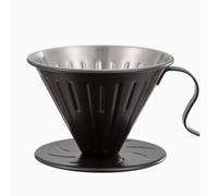 Fdit Gocciolatore per caffè Versato in Acciaio Inossidabile 304, Filtro a Cono Riutilizzabile per 2-3 Tazze da Campeggio per Casa e Ufficio 4,53x3,43 Pollici (l)