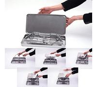 Fdit Griglia per Barbecue a Carbone Pieghevole Portatile, Bruciatore per Carichi Pesanti in Acciaio Inossidabile con Design Compatto e Pieghevole per Grigliate da Campeggio, Picnic (SILVER)