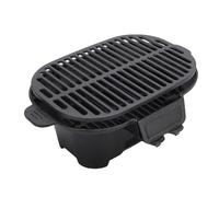 Fdit Grill Hibachi in Ghisa Portatile, Grill Barbecue a Carbone in Stile Giapponese per Cortile da Campeggio All'aperto