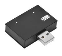 Fdit Hub Splitter Caricabatterie USB 2.0 a Doppia Porta per Caricare Perfettamente Due Dispositivi, Hub USB Portatile per i Viaggiatori (BLACK)