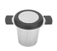 Fdit In acciaio inossidabile 304 Infusore per tè Colino in rete Colino per infusore per tè con coperchio Doppi manici per appendere su tazze da teiera Infusore per tè in maglia fine per tè sfuso e caf