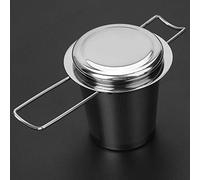 Fdit Infusore per tè in Acciaio Inossidabile, Filtro per tè Pieghevole Multiuso con Coperchio per e caffè Sfusi, Rete Forata Al Ad Alta densità, Antiruggine per Uso Alimentare