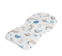 Fdit Inserto Imbottito per Cuscino per Passeggino, Supporto per Colonna Vertebrale per Tutte le Stagioni, Adatto Alla Maggior Parte dei Passeggini, Tappetino in Cotone per Neonati e Bambini Piccoli