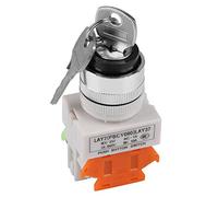 Fdit Interruttore a Chiave 2 Posizioni 1NO + 1NC, 22mm, Grigio o Argento