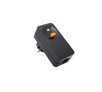 Fdit Interruttore Automatico con Ripristino Automatico con Spina GFCI da 16 A con Protezione da Sovratensione per Uso Interno Ed Esterno Plastica Resistente e Metallo 1 unità (BLACK)