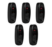 Fdit Interruttore della Lampada, AC 250V 10A Inline On Off Lampada da Tavolo Cavo Interruttore con Indicatore LED per Apparecchi di Illuminazione della Camera da Letto (BLACK)