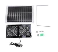 Fdit Kit di Ventola di Scarico a Energia Solare, Ventola di Scarico Solare Ventilatore a Ventilazione Solare con Pannello da 15 W, Ventilatori Ad Alta velocità a Doppia velocità per