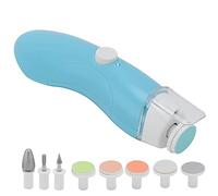 Fdit Kit Lima Unghie Elettrica per Bambini, Tagliaunghie Sicuro e Veloce per Bambini, Strumento Manicure Ricaricabile per da 0 a 3 Anni, 6 Contatti Intercambiabili (azzurro)