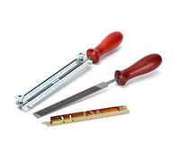 Fdit Kit per Affilare la Catena della, Set di Strumenti Professionali per Affilare la Catena con Manico in Legno in Acciaio con Design Ergonomico, Manutenzione Rapida e Accurata