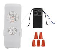 Fdit Kit Telecomando Lampada Ventilatore da Soffitto, Interruttore Temporizzato, Controllo Intelligente, 3 velocità del, Pulsanti Durevoli, Materiale PC