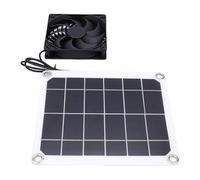Fdit Kit Ventola di Ventilazione Solare Design Portatile per, Giardini e Capannoni Pannello Solare da 7 W Materiale ABS Durevole