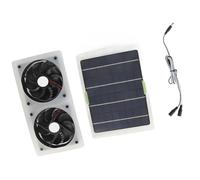 Fdit Kit Ventola per Pannello Solare, Ventola di Scarico Doppia Impermeabile da 100 W 12 V con Alta velocità 3000 Giri/min, per Serra Domestica