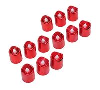 Fdit Lampada a Candela a LED Rossa da 12 Pezzi, Senza, a Candela Elettronica a LED con Luce Calda per Decorazioni Natalizie per Feste di Matrimonio