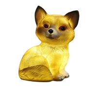 Fdit Lampada da Giardino Solare Decorativa per Animali, per Balcone Domestico, IP65, Impermeabile, a Energia Solare, con Gufo, Cucciolo, Lumaca, Resina, 8 Ore di Tempo di Illuminazione