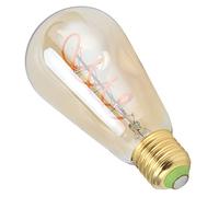Fdit Lampadina ST64 Lampadina LED Vintage E27 4W Dimmerabile Luce Calda 220V con Filamento a Spirale per L'arredamento della Caffetteria Dell'hotel Domestico (GOLD)