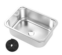 Fdit Lavabo per Quadrato, Lavabo Incasso in Acciaio Inox 304, Lavello Cucina con Scarico 40 Mm per, Yacht, Barca