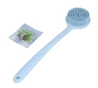 Fdit Lavapavimenti per Doccia Lunga e Spessa, Antiscivolo, con Spazzola in Silicone, Accessori da Bagno Blu Nordico (blu nordico)