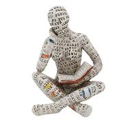 Fdit Lettura Donna Figurine Resina Creativa Lettura Donne Pensatore Statua Scultura Moderna di Arte Astratta per la Decorazione dell' (G)